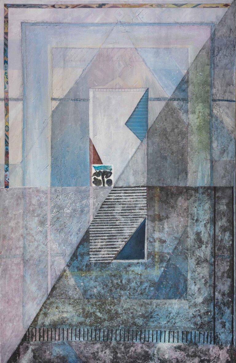 Gemälde, Abstrakt, Bild auf Leinwand, Lisa Zimmermanns, Blaues Bild, Veränderung, Übergänge