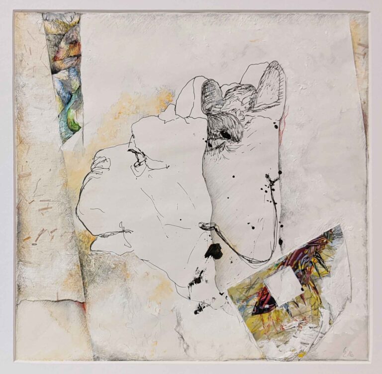 Gemälde, Kamel, Maske, Bild auf Papier, Lisa Zimmermanns, Dummheit, Zeichnung